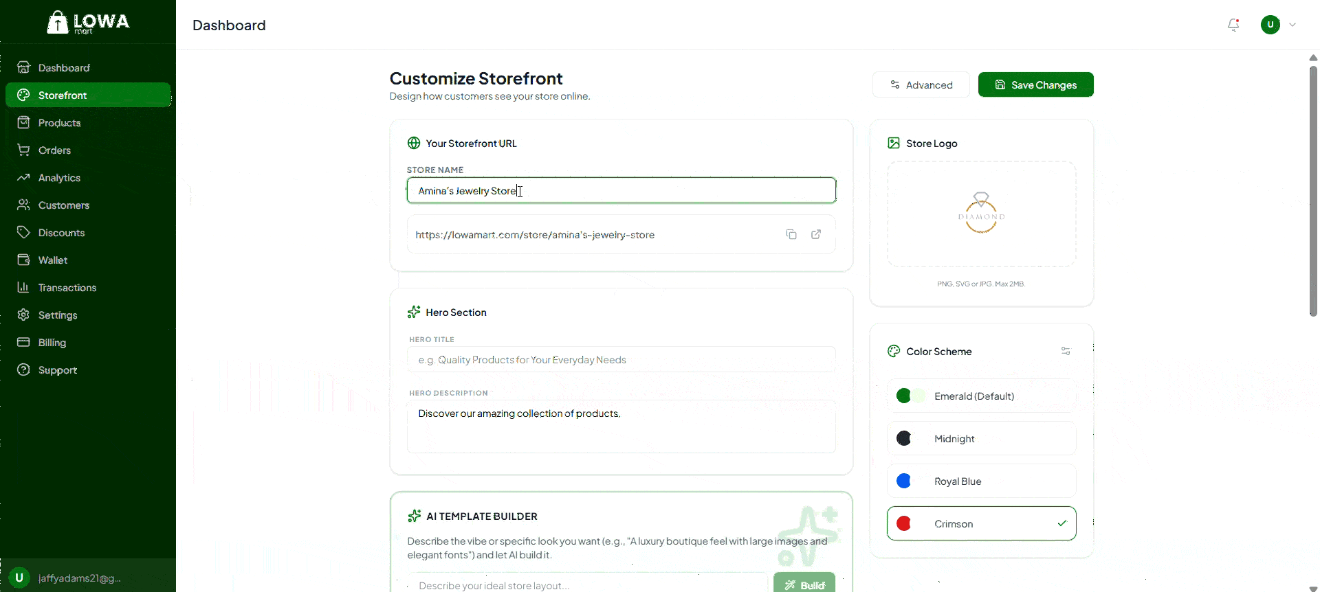LowaMart Dashboard Visualization